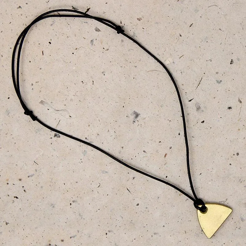 Luxury Necklace With Pearls For Weddings-The Parabola Necklace in Brass by Local Artist