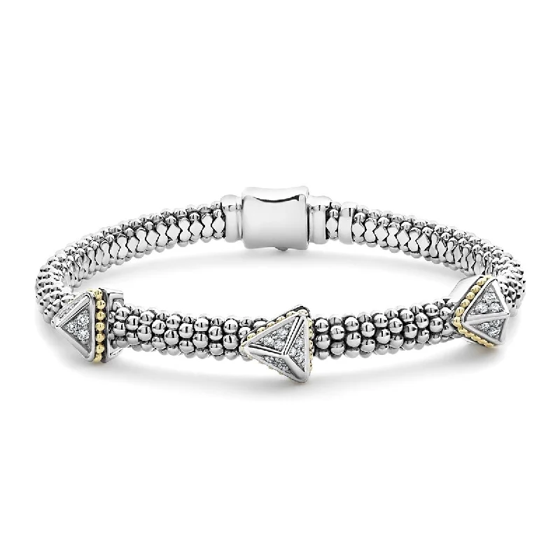 Custom Engraved Bracelets-Diamond Caviar Bracelet