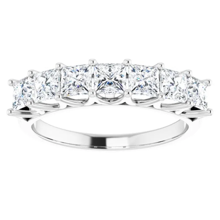 Classic Wedding Bands For Elegant Brides-14K White 1 3/8 CTW Natural Diamond Anniversary Band