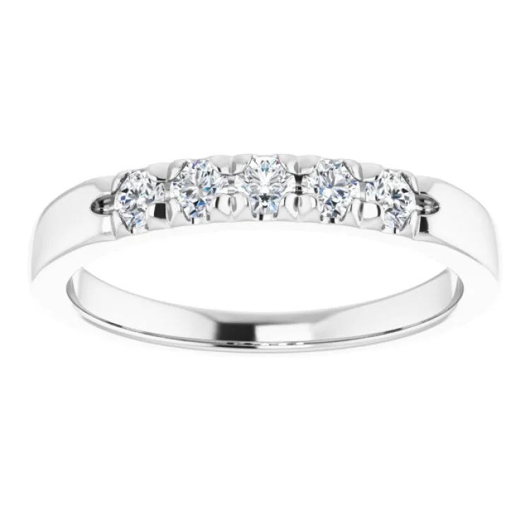 Classic Engagement Rings With Pearls-Platinum 1/3 CTW Natural Diamond Anniversary Band