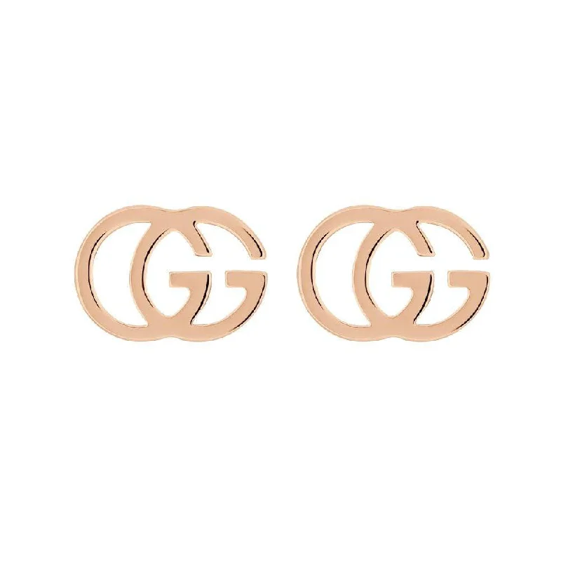 Handmade Resin Earrings-GG Running 18ct Rose Gold Stud Earrings