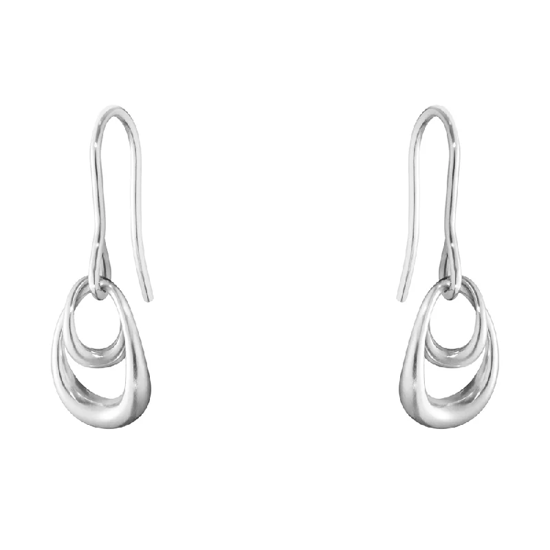 Custom Diamond Earrings For Proposal-Offspring Sterling Silver Hook Drop Earrings