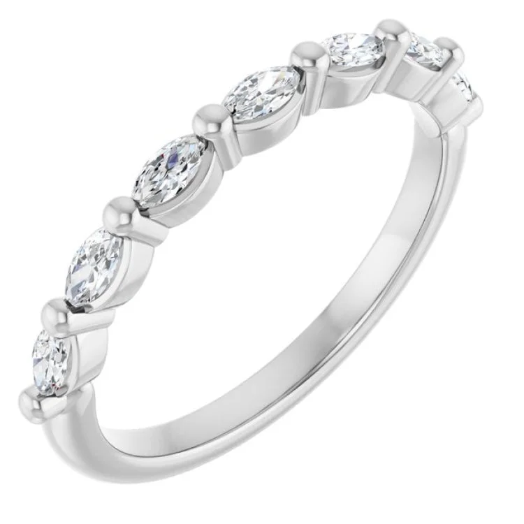 Elegant Halo Rings For Engagement-Platinum 1/3 CTW Lab-Grown Diamond Anniversary Band