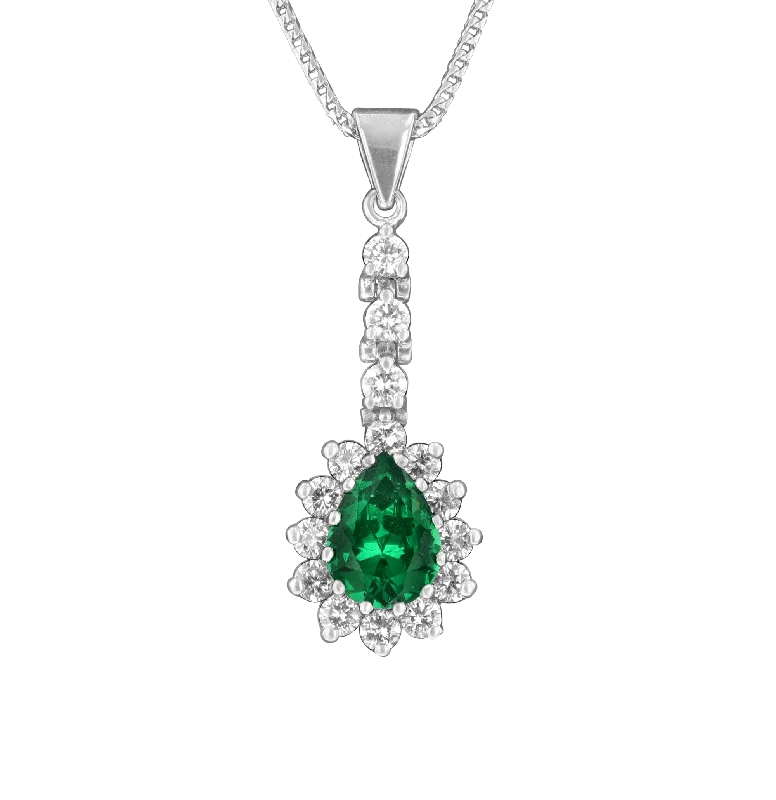 Classic Pearl Necklace For Formal Attire-Tsavorite Garnet Necklace, 1.77 carats