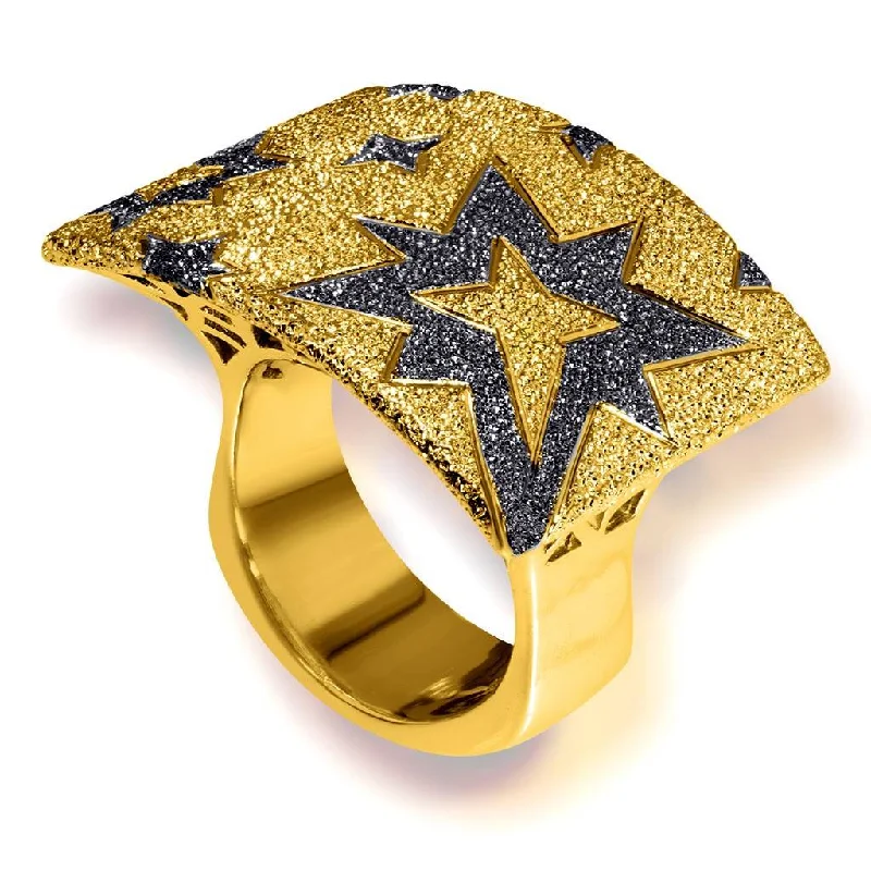 Trendy Men’s Rings For Stylish Look-Silver Star Ring