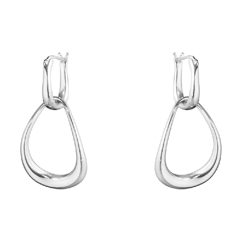 Contemporary Earrings For Fashion Lovers-Offspring Sterling Silver Drop Earrings