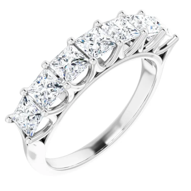 Trendy Stackable Rings For Casual Look-Platinum 1 3/4 CTW Natural Diamond Anniversary Band