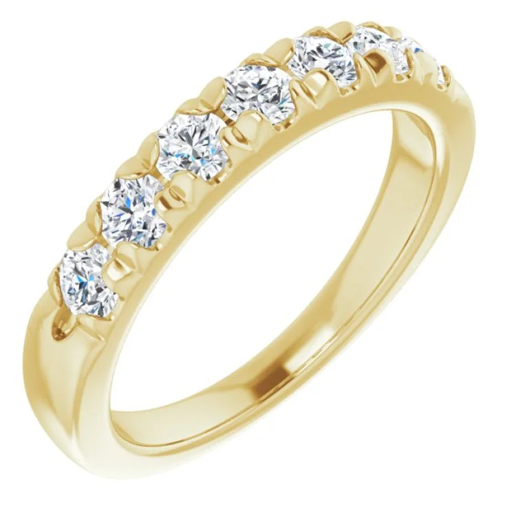 Custom Rose Gold Engagement Rings For Her-14K Yellow 3/4 CTW Natural Diamond Anniversary Band