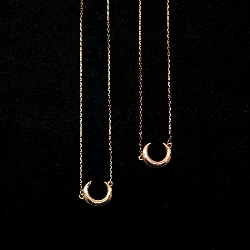 Dainty Gold Necklace For Minimalist Style-Baby Moon Necklace by 720