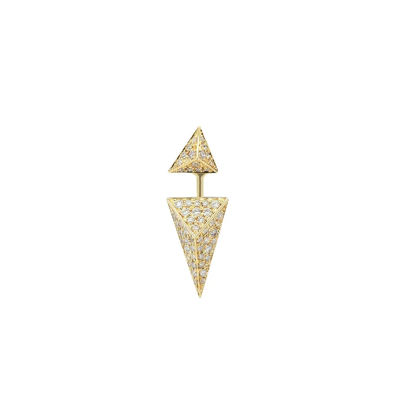 Personalized 3D Earrings For Unique Style-Pyramid Dagger Earring | Single