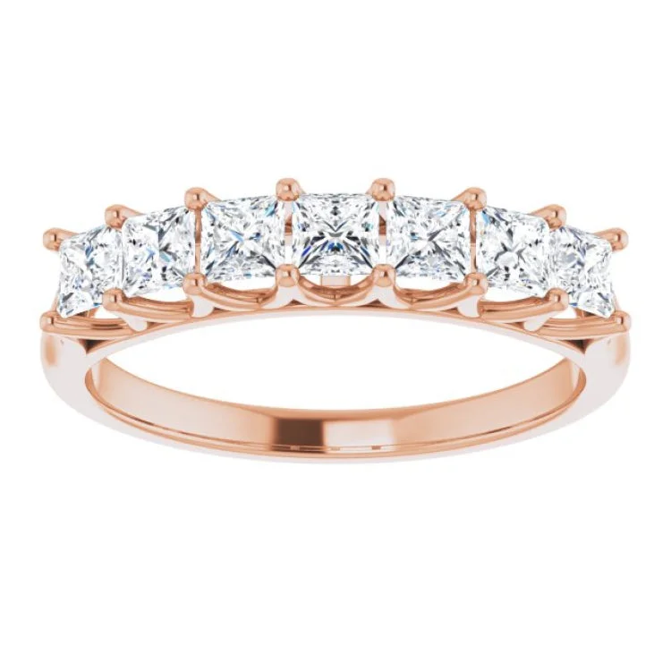 Personalized Engagement Rings For Special Occasions-14K Rose 9/10 CTW Natural Diamond Anniversary Band