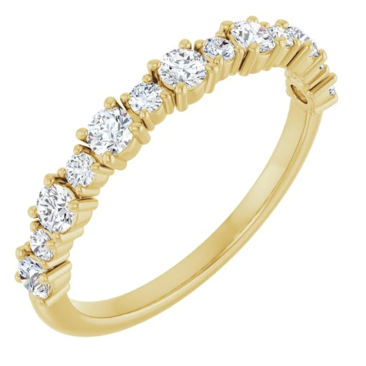 Elegant Gold Rings For Special Occasions-14K Yellow 1/2 CTW Lab-Grown Diamond Anniversary Band