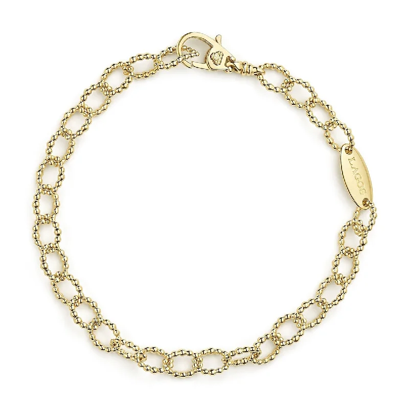 Stylish Bracelets For Young Adults-Gold Link Bracelet