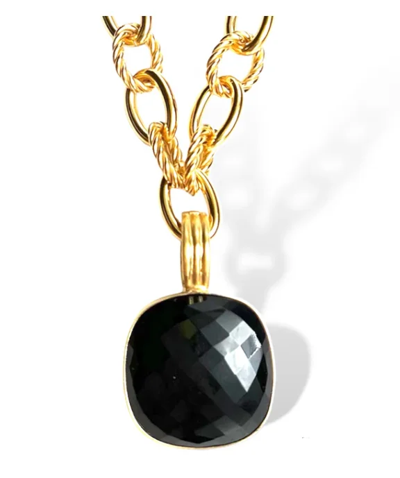 Luxury Necklace With Pearls For Weddings-Dina Mackney - Necklace - Black Onyx Necklace