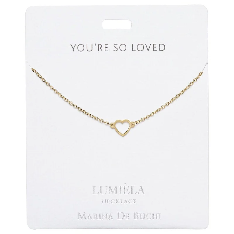 Handmade Crystal Necklace For Weddings-Lumiela Necklace: "you're so loved"- Heart