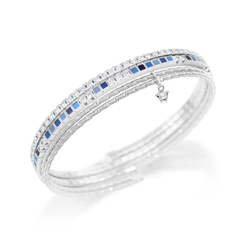 Sparkling Silver Bracelets For Special Occasions-Embrace Me Noble Endless Ocean Bracelet