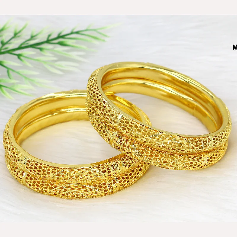 Trendy Gold Bangles For Special Moments-Mahavir Dye Gold Plating Bangles Set