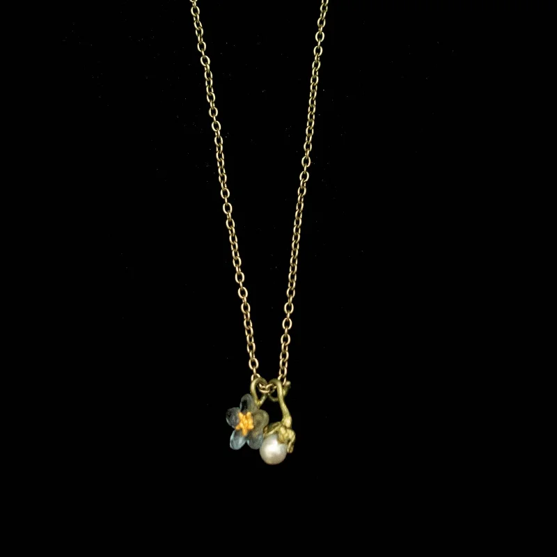 Classic Choker Necklace For Evening Wear-Necklace - Forget Me Not Pendant