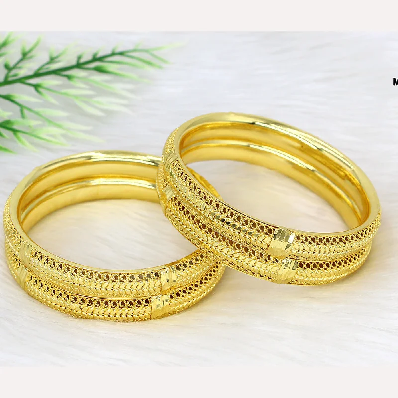 Simple Wedding Bangles For Timeless Style-Mahavir Dye Gold Plating Bangles Set