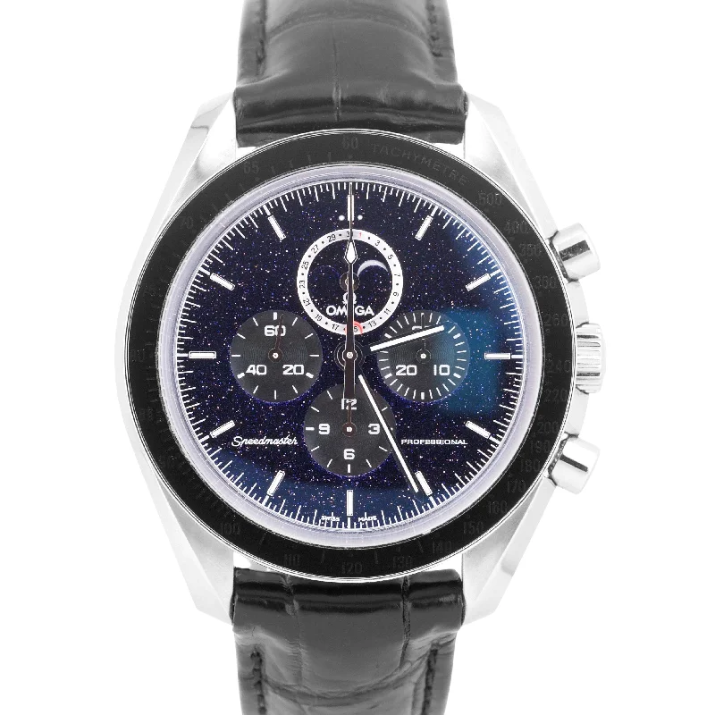 Stylish Watches With Bold Faces-PAPERS Omega Speedmaster Moonphase AVENTURINE 44.25mm 311.33.44.32.01.001 BOX