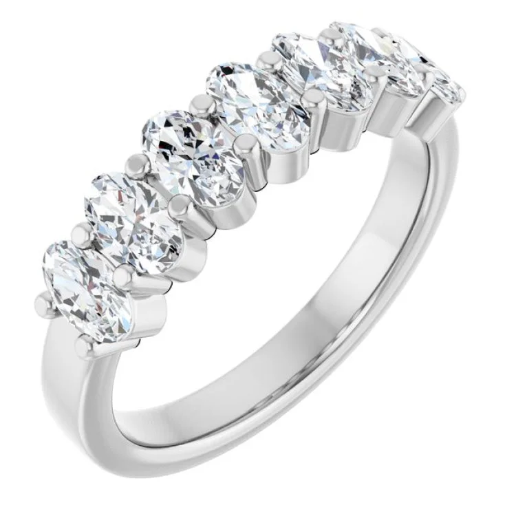 Classic Solitaire Engagement Rings For Brides-Platinum 1 1/3 CTW Lab-Grown Diamond Anniversary Band