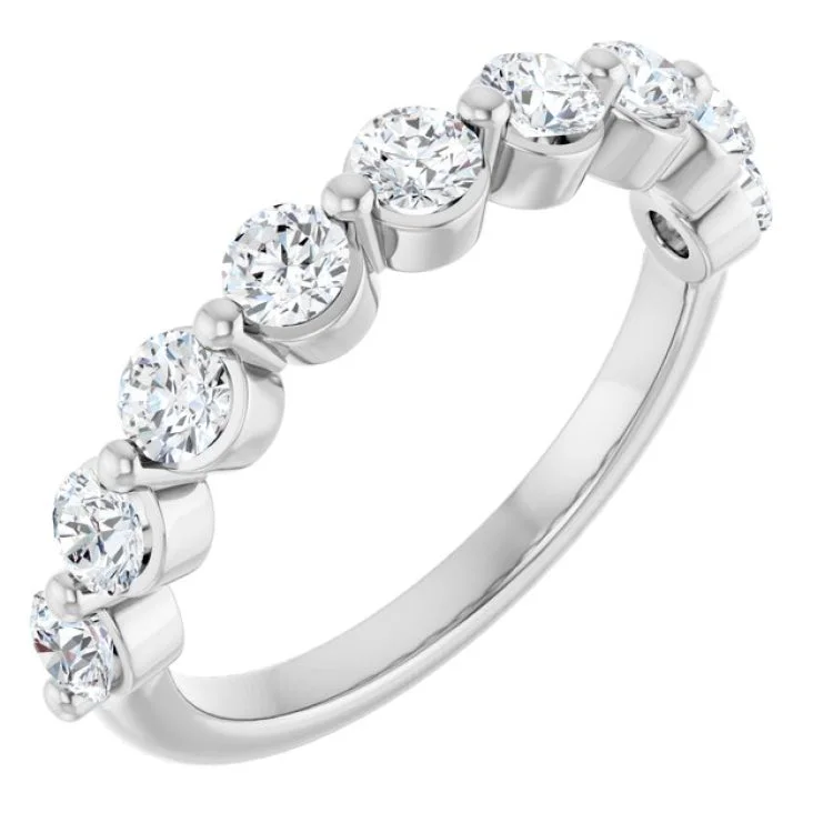 Handmade Engagement Rings For Unique Brides-Platinum 9/10 CTW Lab-Grown Diamond Anniversary Band