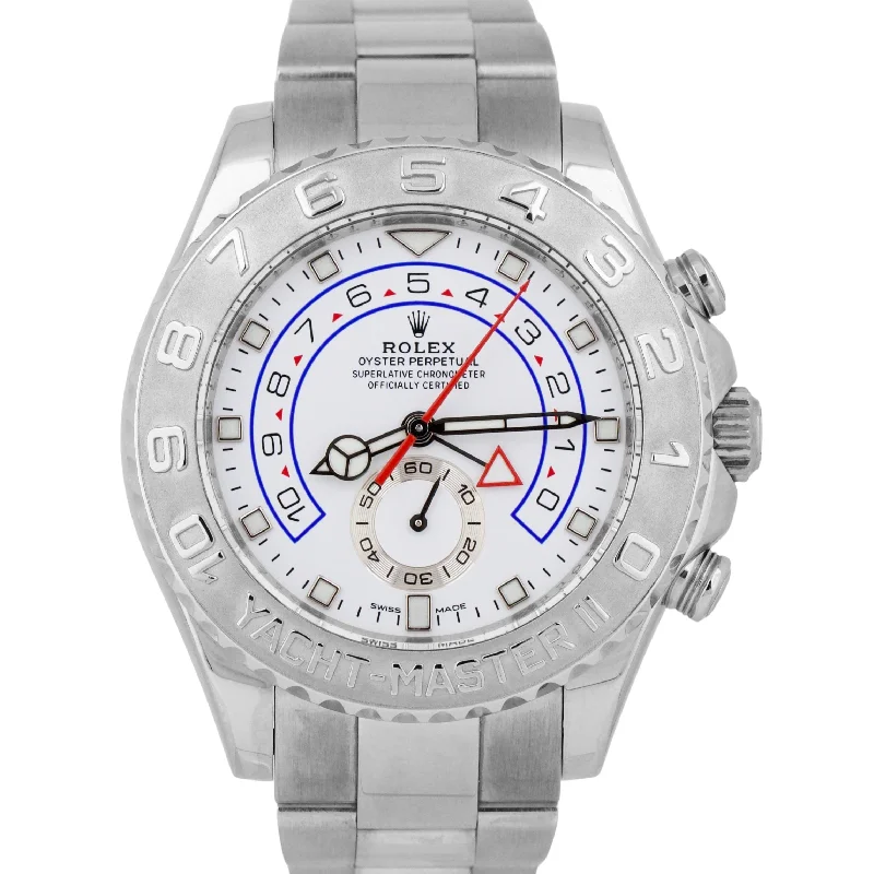 Custom Men’s Watches For Special Occasions-2023 Rolex Yacht-Master II 116689 18K White Gold NEW HANDS Platinum 44mm Watch