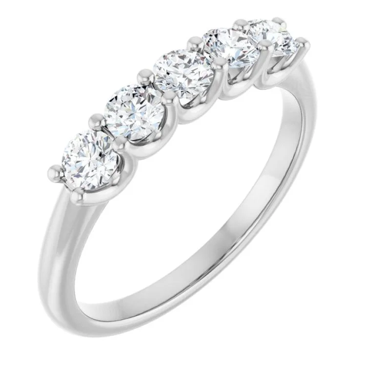 Elegant Wedding Rings For Minimalist Brides-Platinum 5/8 CTW Lab-Grown Diamond Anniversary Band