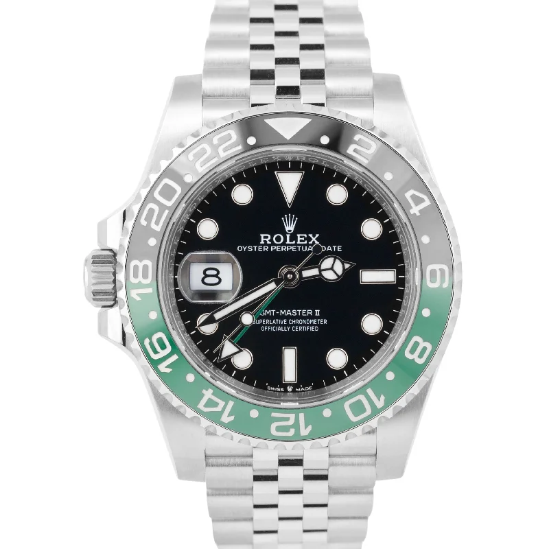 Watches With Long Battery Life-MINT 2022 PAPERS Rolex GMT-Master II SPRITE Green Black JUBILEE 126720 VTNR BOX