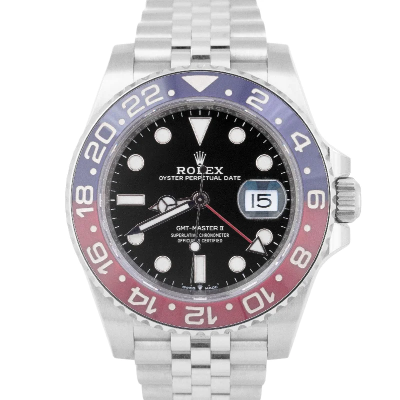 Solar Powered Watches For Eco-Conscious Consumers-MINT 2023 Rolex GMT-Master II 126710 BLRO 40mm PEPSI Red Blue JUBILEE Watch