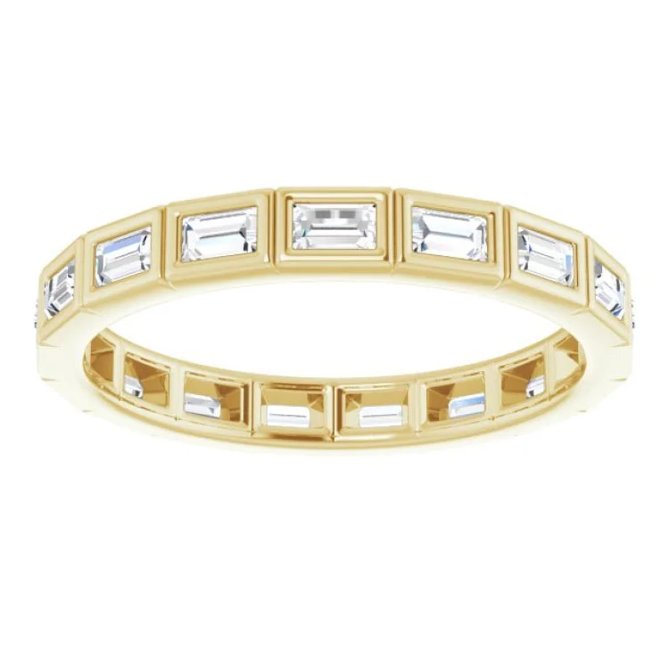 Handmade Gemstone Rings For Fashion Lovers-14K Yellow 1/3 CTW Diamond Eternity Band