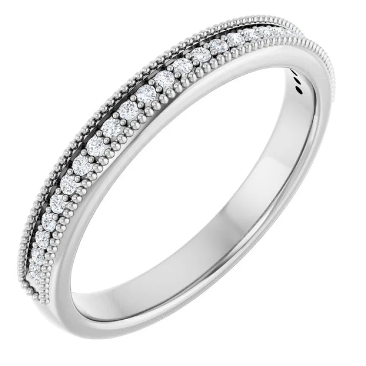 Classic Gold Wedding Rings For Bridesmaids-14K White 1/5 CTW Lab-Grown Diamond Anniversary Band