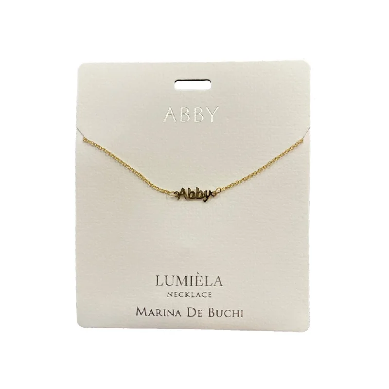 Handcrafted Gemstone Pendant Necklace-Lumiela Necklace: Personalized Name Necklace A-H -Assorted Names