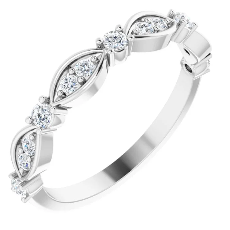 Classic Engagement Rings With Gemstones-14K White 1/3 CTW Natural Diamond Anniversary Band