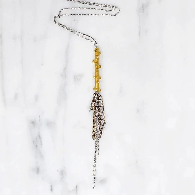 Modern Geometric Pendant Necklace For Fashion-Golden Twig Necklace by brunet