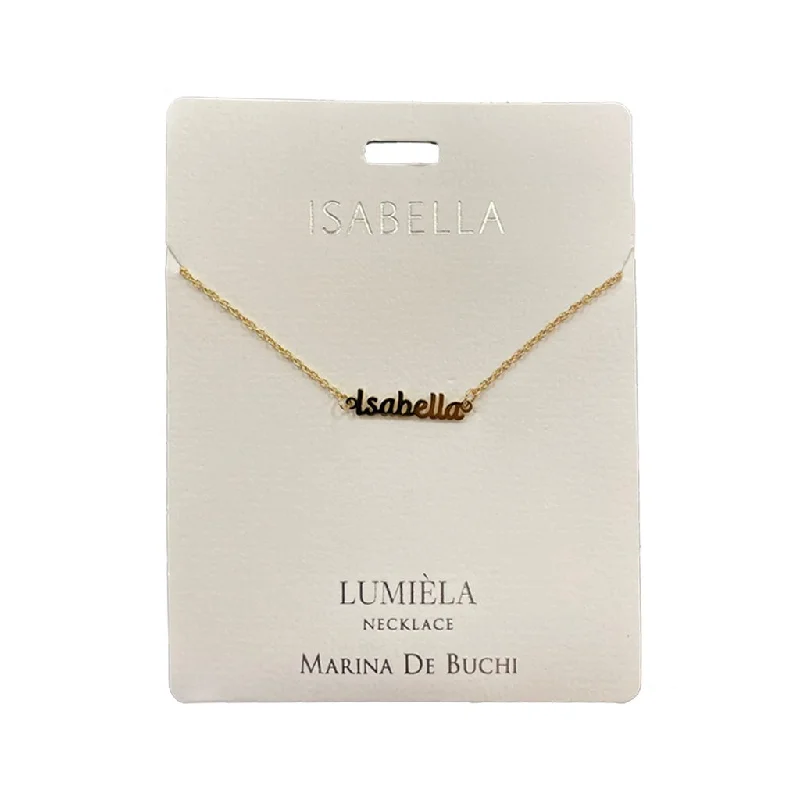 Simple Gold Bar Necklace For Everyday Style-Lumiela Necklace : Personalized Name Necklace I-Z - Assorted Names