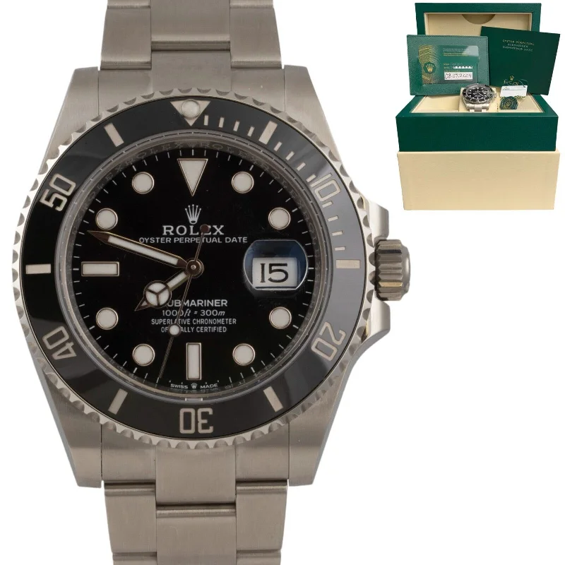 Stylish Watches With Touchscreen Features-2024 Rolex Submariner Black Stainless Steel 41mm Watch 126610LN BOX & PAPERS