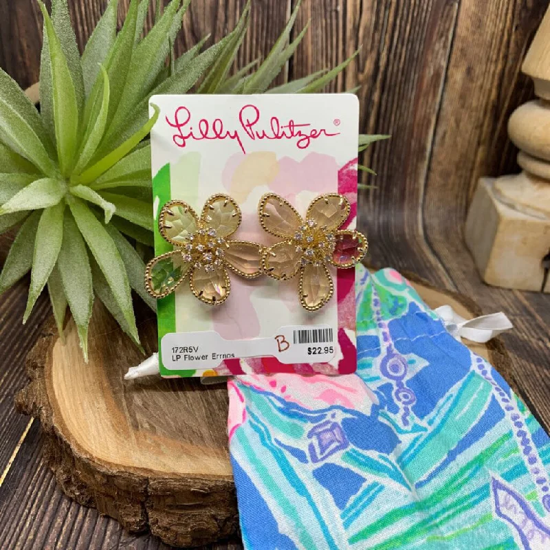 Handmade Jewelry Earrings-Lilly Pulitzer Golden Blooms Earrings