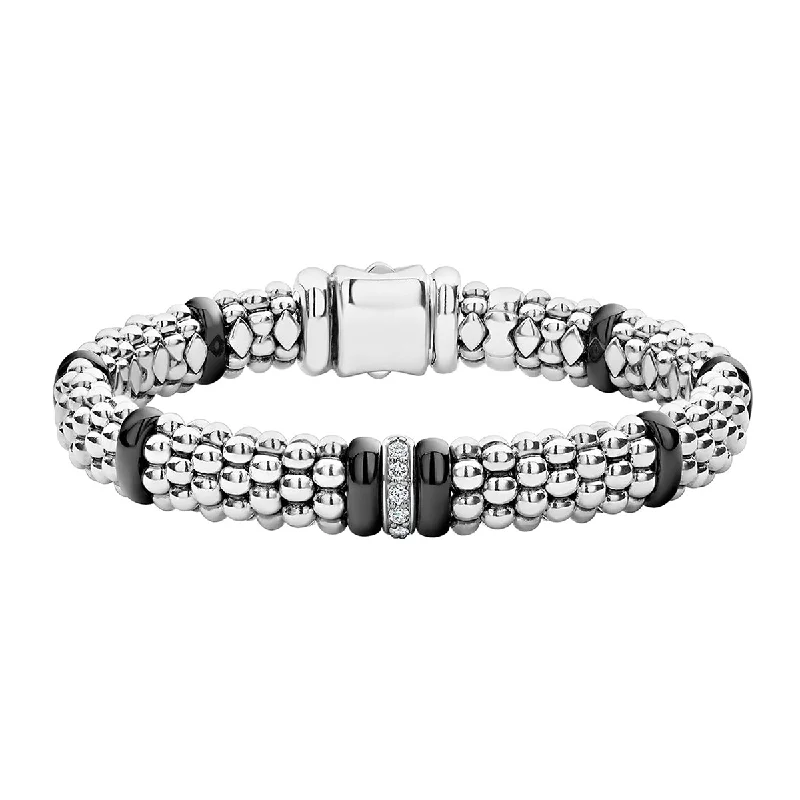 Silver Bracelets For Women-Diamond Caviar Bracelet