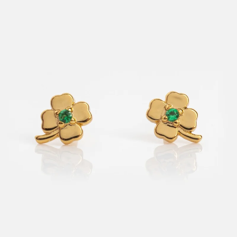 Elegant Gold Earrings For Weddings-Get Lucky Earrings