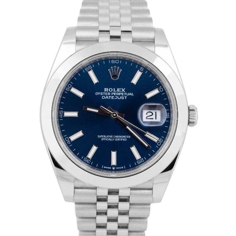 Digital Watches For Sports And Fitness-2024 NEW PAPERS Rolex DateJust 41 Blue Stainless Steel 41mm JUBILEE 126300 BOX