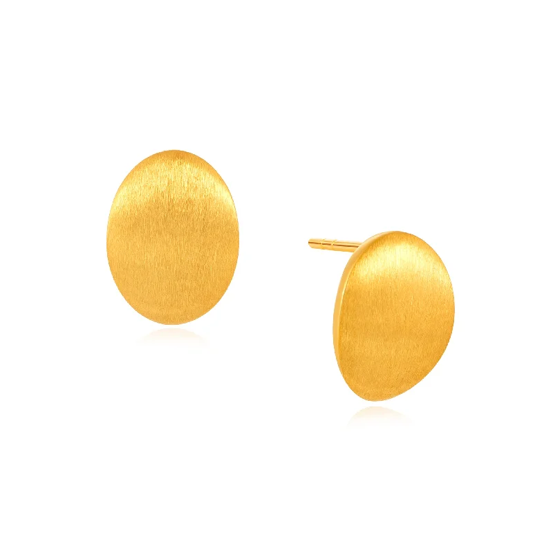 Simple Silver Earrings For Women-916 Gold Nugget Nouveau Earrings