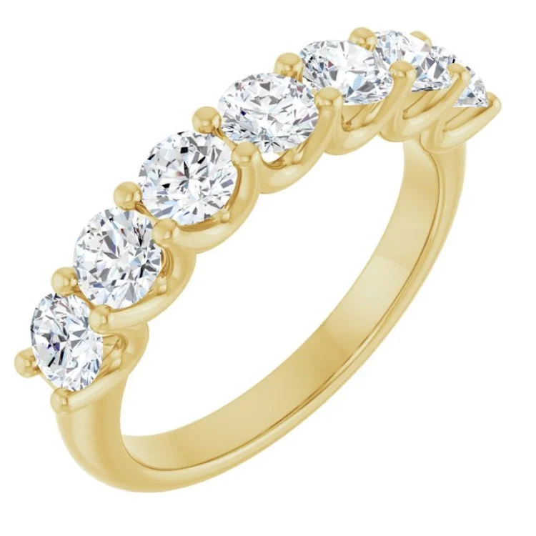 Trendy Stackable Rings For Casual Look-14K Yellow 1 1/3 CTW Lab-Grown Diamond Anniversary Band