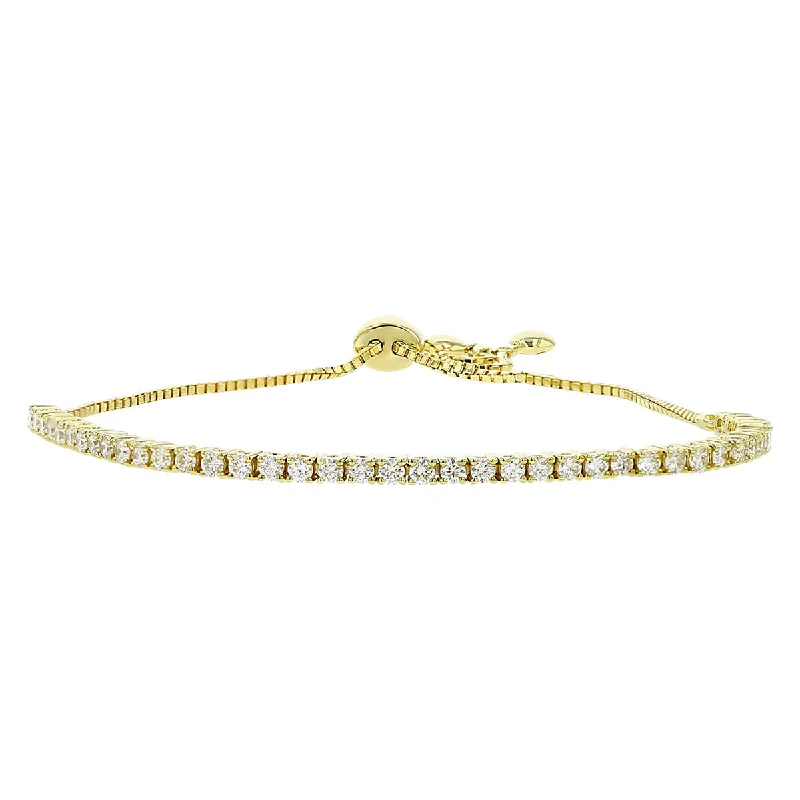 Luxury Diamond Encrusted Bracelets-Eloise Diamond Bolo Bracelet