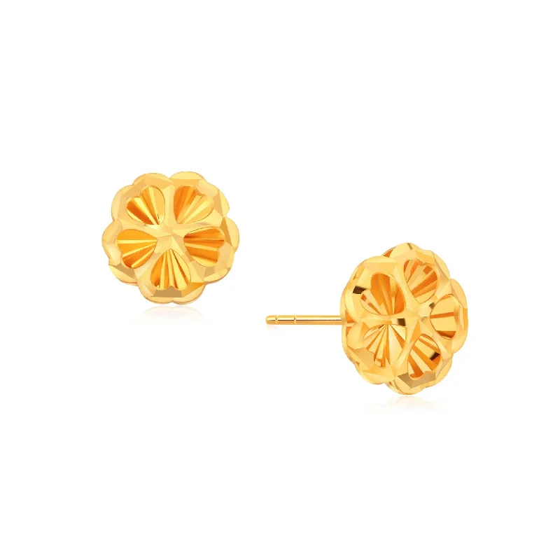 Luxury Diamond Earrings-916 Gold Blossom Blooms Earrings