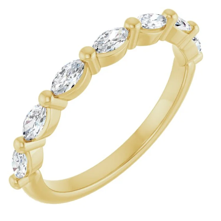 Sparkling Diamond Rings For Special Gifts-14K Yellow 3/8 CTW Lab-Grown Diamond Anniversary Band