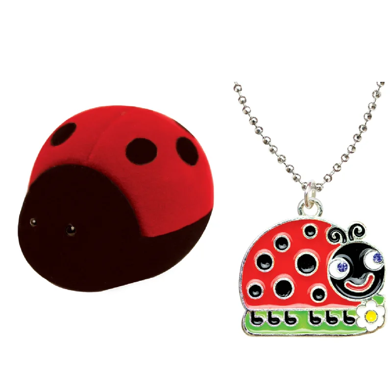 Colorful Beaded Necklace For Party Wear-Kids Ladybug Necklace