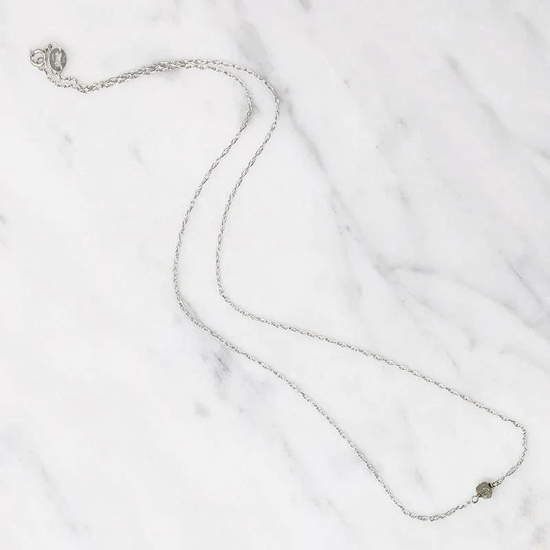 Dainty Gemstone Necklace For Casual Style-Simple Beauty Raw Diamond Necklace from brunet