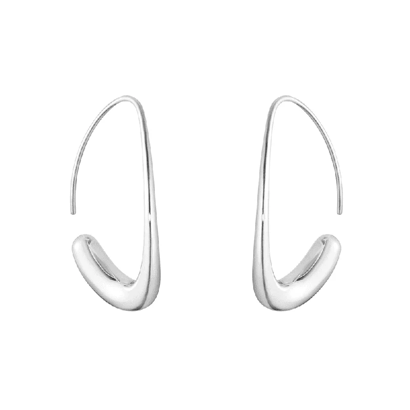 Elegant Drop Earrings For Fashion Lovers-Sterling Silver Offspring Ear Hoop Earrings