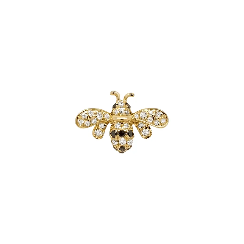 Luxury Wedding Earrings-Bee Mine Earring | .60GMS .1CT | Single